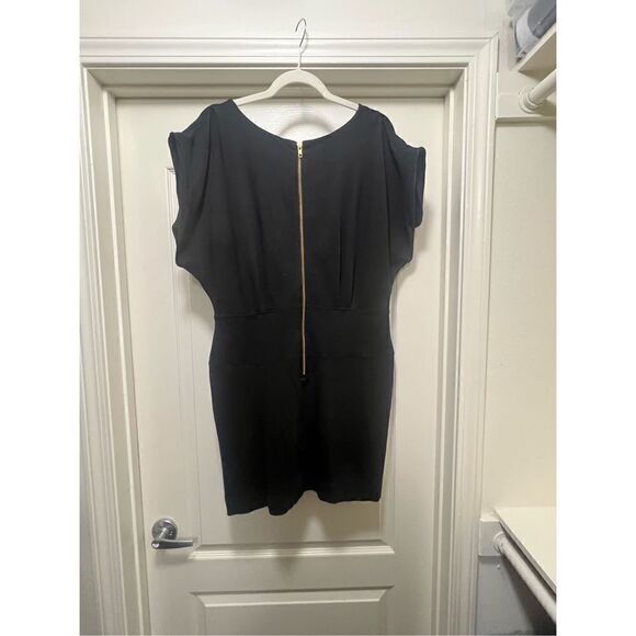 French Connection Black Mini Dress with Zippers Size 10 - Picture 2 of 4